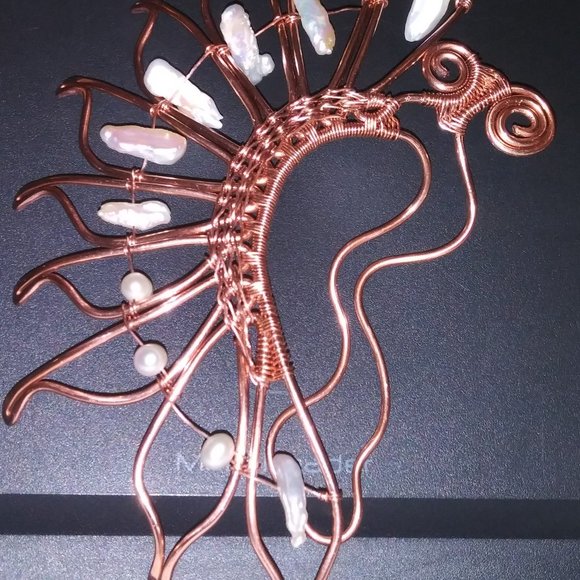 Celtic Copper Angel Wing Hair Pin